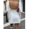 imageMakeMeChic Womens Leopard Print Dress Y2k Backless Mesh Bell Sleeve Mini Cheetah Print DressWhite B