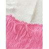 imageMakeMeChic Womens Strapless Tube Dress Tie Front Ruffle Shirred A Line Mini DressesHot Pink