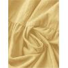 imageMakeMeChic Womens Strapless Tube Dress Tie Front Ruffle Shirred A Line Mini DressesYellow
