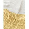 imageMakeMeChic Womens Strapless Tube Dress Tie Front Ruffle Shirred A Line Mini DressesYellow