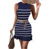 Striped Royal Blue