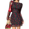 Heart Print Black