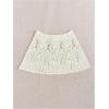 imageMakeMeChic Womens Crochet Cover Up Skirt High Waist Drawstring Knit Swimsuits Boho Swim SkirtsBeige