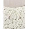 imageMakeMeChic Womens Crochet Cover Up Skirt High Waist Drawstring Knit Swimsuits Boho Swim SkirtsBeige