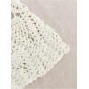 imageMakeMeChic Womens Crochet Cover Up Skirt High Waist Drawstring Knit Swimsuits Boho Swim SkirtsBeige