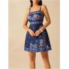 imageMakeMeChic Womens Floral Boho Dress Sleeveless Vacation Mini Short Dress Tie Backless SundressMulticolor