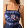 imageMakeMeChic Womens Floral Boho Dress Sleeveless Vacation Mini Short Dress Tie Backless SundressMulticolor
