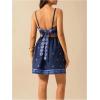 imageMakeMeChic Womens Floral Boho Dress Sleeveless Vacation Mini Short Dress Tie Backless SundressMulticolor