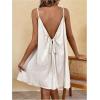 imageMakeMeChic Womens Sleeveless Spaghetti Strap Cami Dress Open Back Mini Dresses SundressApricot