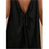 imageMakeMeChic Womens Sleeveless Spaghetti Strap Cami Dress Open Back Mini Dresses SundressBlack
