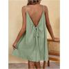 imageMakeMeChic Womens Sleeveless Spaghetti Strap Cami Dress Open Back Mini Dresses SundressMint Green