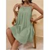 imageMakeMeChic Womens Sleeveless Spaghetti Strap Cami Dress Open Back Mini Dresses SundressMint Green