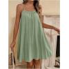 imageMakeMeChic Womens Sleeveless Spaghetti Strap Cami Dress Open Back Mini Dresses SundressMint Green