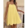 imageMakeMeChic Womens Sleeveless Spaghetti Strap Cami Dress Open Back Mini Dresses SundressYellow