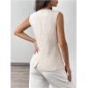 imageMakeMeChic Womens Vest Top Sleeveless Blazer Split Hem Button Down Dressy Suit Vest Outerwear WaistcoatApricot
