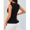 imageMakeMeChic Womens Vest Top Sleeveless Blazer Split Hem Button Down Dressy Suit Vest Outerwear WaistcoatBlack