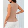 imageMakeMeChic Womens Vest Top Sleeveless Blazer Split Hem Button Down Dressy Suit Vest Outerwear WaistcoatBrown