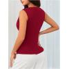 imageMakeMeChic Womens Vest Top Sleeveless Blazer Split Hem Button Down Dressy Suit Vest Outerwear WaistcoatBurgundy