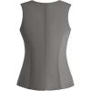 imageMakeMeChic Womens Vest Top Sleeveless Blazer Split Hem Button Down Dressy Suit Vest Outerwear WaistcoatDark Grey