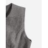 imageMakeMeChic Womens Vest Top Sleeveless Blazer Split Hem Button Down Dressy Suit Vest Outerwear WaistcoatDark Grey