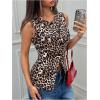 imageMakeMeChic Womens Vest Top Sleeveless Blazer Split Hem Button Down Dressy Suit Vest Outerwear WaistcoatKhaki