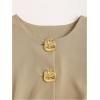 imageMakeMeChic Womens Vest Top Sleeveless Blazer Split Hem Button Down Dressy Suit Vest Outerwear WaistcoatKhaki B