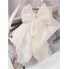 imageMakeMeChic Womens Y2K Bow Keychain Bag Charm Ribbon Metal Retro AccessoriesApricot