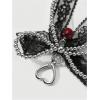 imageMakeMeChic Womens Y2K Bow Keychain Bag Charm Ribbon Metal Retro AccessoriesBlack B