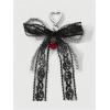 imageMakeMeChic Womens Y2K Bow Keychain Bag Charm Ribbon Metal Retro AccessoriesBlack B