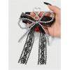 imageMakeMeChic Womens Y2K Bow Keychain Bag Charm Ribbon Metal Retro AccessoriesBlack B