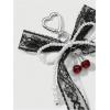imageMakeMeChic Womens Y2K Bow Keychain Bag Charm Ribbon Metal Retro AccessoriesBlack C