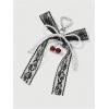 imageMakeMeChic Womens Y2K Bow Keychain Bag Charm Ribbon Metal Retro AccessoriesBlack C