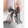 imageMakeMeChic Womens Y2K Bow Keychain Bag Charm Ribbon Metal Retro AccessoriesBlack Multi