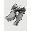 imageMakeMeChic Womens Y2K Bow Keychain Bag Charm Ribbon Metal Retro AccessoriesBlack Multi