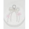 imageMakeMeChic Womens Y2K Bow Keychain Bag Charm Ribbon Metal Retro AccessoriesBow Pink