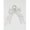imageMakeMeChic Womens Y2K Bow Keychain Bag Charm Ribbon Metal Retro AccessoriesBow Pink