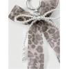 imageMakeMeChic Womens Y2K Bow Keychain Bag Charm Ribbon Metal Retro AccessoriesCoffee Brown