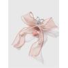 imageMakeMeChic Womens Y2K Bow Keychain Bag Charm Ribbon Metal Retro AccessoriesDusty Pink