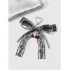 imageMakeMeChic Womens Y2K Bow Keychain Bag Charm Ribbon Metal Retro AccessoriesLace Multi