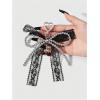 imageMakeMeChic Womens Y2K Bow Keychain Bag Charm Ribbon Metal Retro AccessoriesLace Multi