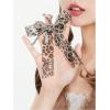 imageMakeMeChic Womens Y2K Bow Keychain Bag Charm Ribbon Metal Retro AccessoriesMulticoloured