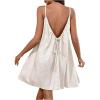 imageMakeMeChic Womens Sleeveless Spaghetti Strap Cami Dress Open Back Mini Dresses SundressApricot