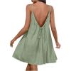 imageMakeMeChic Womens Sleeveless Spaghetti Strap Cami Dress Open Back Mini Dresses SundressMint Green