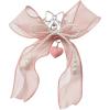 imageMakeMeChic Womens Y2K Bow Keychain Bag Charm Ribbon Metal Retro AccessoriesDusty Pink