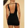 imageMakeMeChic Womens Backless Mini Dress Square Neck Sleeveless Bodycon Tank Dress Party Club DressesBlack