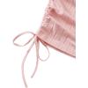 imageMakeMeChic Womens Casual Drawstring Side Round Neck Short Sleeve Bodycon DressPink