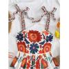 imageMakeMeChic Womens Floral Print Shirred Tie Shoulder Sleeveless A Line Short Cami DressMulticolor B