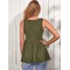 imageMakeMeChic Womens Maternity Tank Top Casual Solid Sleeveless Peplum TopArmy Green