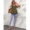 imageMakeMeChic Womens Maternity Tank Top Casual Solid Sleeveless Peplum TopArmy Green