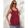imageMakeMeChic Womens Maternity Tank Top Casual Solid Sleeveless Peplum TopBurgundy